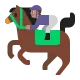 horse racing: medium skin tone Flat