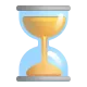 Hourglass with Flowing Sand Color