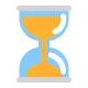 Hourglass with Flowing Sand Flat