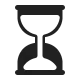 Hourglass with Flowing Sand High Contrast