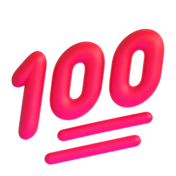 Hundred Points Symbol 3D