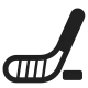 Ice Hockey Stick and Puck High Contrast