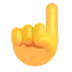 White Up Pointing Index Color