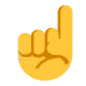 White Up Pointing Index Flat