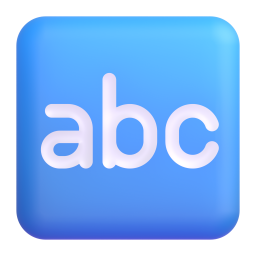 Input Symbol for Latin Letters 3D