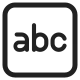 Input Symbol for Latin Letters High Contrast