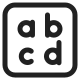 Input Symbol for Latin Small Letters High Contrast