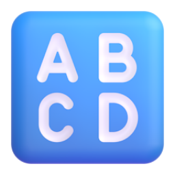 Input Symbol for Latin Capital Letters 3D