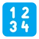 Input Symbol for Numbers Flat