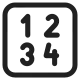 Input Symbol for Numbers High Contrast