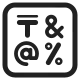 Input Symbol for Symbols High Contrast