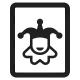 Playing Card Black Joker High Contrast