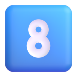 Keycap Digit Eight 3D
