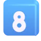 Keycap Digit Eight Color