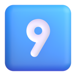 Keycap Digit Nine 3D