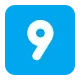 Keycap Digit Nine Flat
