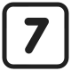 Keycap Digit Seven High Contrast