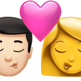 Kiss Man Light Skin Tone Woman No Skin Tone