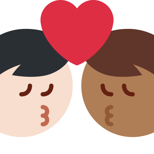Kiss Man Man Light Skin Tone Medium Dark Skin Tone