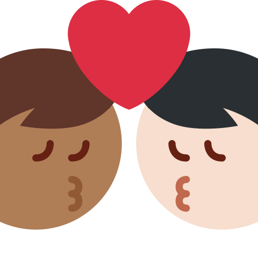 Kiss Man Man Medium Dark Skin Tone Light Skin Tone