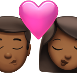 Kiss Man Medium Dark Skin Tone Woman Medium Dark Skin Tone