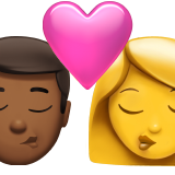 Kiss Man Medium Dark Skin Tone Woman No Skin Tone