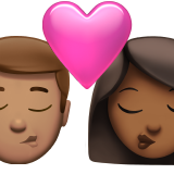 Kiss Man Medium Skin Tone Woman Medium Dark Skin Tone