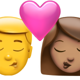 Kiss Man No Skin Tone Woman Medium Skin Tone