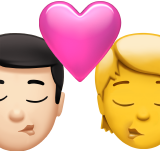 Kiss Man Person Light Skin Tone No Skin Tone