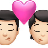 Kiss Man Person Light Skin Tone