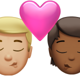 Kiss Man Person Medium Light Skin Tone Medium Dark Skin Tone