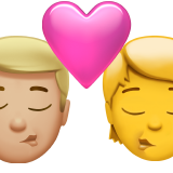 Kiss Man Person Medium Light Skin Tone No Skin Tone