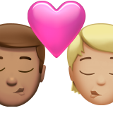 Kiss Man Person Medium Skin Tone Medium Light Skin Tone