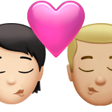 Kiss Person Man Light Skin Tone Medium Light Skin Tone