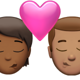 Kiss Person Man Medium Dark Skin Tone Medium Skin Tone