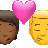 Kiss Person Man Medium Dark Skin Tone No Skin Tone