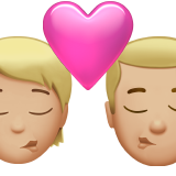 Kiss Person Man Medium Light Skin Tone