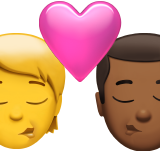 Kiss Person Man No Skin Tone Medium Dark Skin Tone