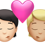 Kiss Person Person Light Skin Tone Medium Light Skin Tone Apple Emoji
