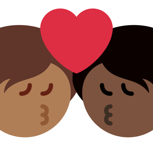 Kiss Person Person Medium Dark Skin Tone Dark Skin Tone