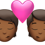 Kiss Person Person Medium Dark Skin Tone