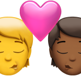 Kiss Person Person No Skin Tone Medium Dark Skin Tone