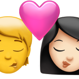 Kiss Person Woman No Skin Tone Light Skin Tone