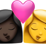 Kiss Woman Dark Skin Tone Woman No Skin Tone
