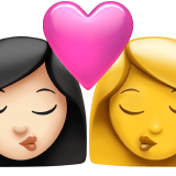 Kiss Woman Light Skin Tone Woman No Skin Tone