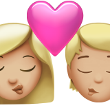 Kiss Woman Person Medium Light Skin Tone