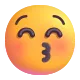 Kissing Face with Closed Eyes Color
