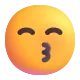 Kissing Face with Smiling Eyes Color