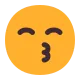 Kissing Face with Smiling Eyes Flat