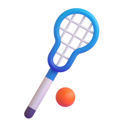 Lacrosse Stick and Ball 3D